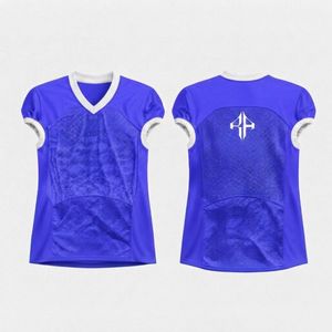 Matériel d'impression par transfert thermique 100% polyester, maillot de football américain pour homme, col en V, par RIVIAN ATLANTICIC - Product Image 1