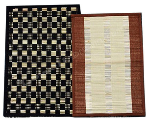 Modern Rectangle Fabric <b>Table</b> <b>Mats</b> With Geometric Pattern And Stripe Design Non Slip Placemats For Dining - Product Image 2