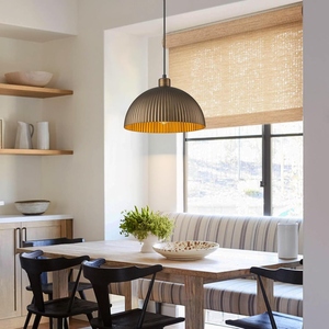 Fabricant de lampes suspendues en métal côtelé sur mesure, offrant des luminaires de plafond en dôme cannelé en gros, OEM. - Product Image 6