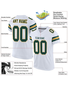 Maillots de football américain personnalisés à col en V et manches longues pour hommes, impression numérique, haute qualité, grandes tailles, 100 % polyester maille, faible MOQ - Product Image 4