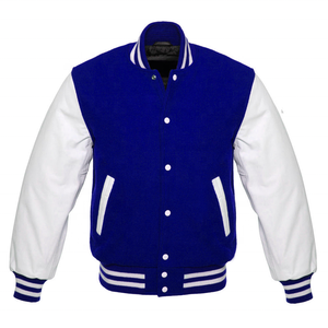 Veste universitaire de luxe personnalisée, corps en laine, manches en cuir, col montant, durable, haute qualité, veste d'hiver, design populaire, style Letterman - Product Image 4