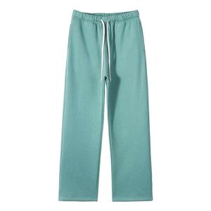 Men's Heavy Duty Cotton Sweatpants Loose <b>Straight</b> <b>Leg</b> Drawstring Trousers Casual Sports <b>Pants</b> for Spring - Product Image 4