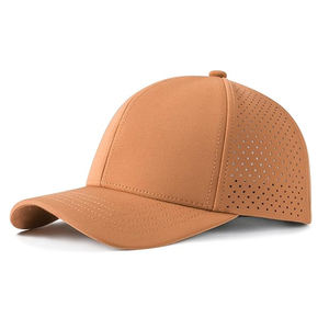 Casquette de baseball pour homme à séchage rapide, maille découpée au laser, respirante, chapeau de sport à visière incurvée, casquette ajustable à fermeture snapback, personnalisable pour l'extérieur - Product Image 2