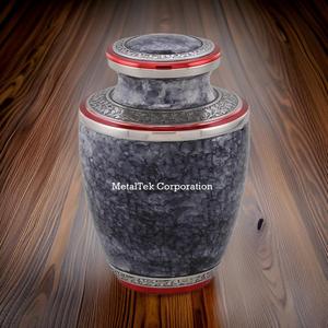 Grandes urnes de crémation en aluminium Cendres humaines Urnes funéraires pour femmes adultes et hommes pour l'enterrement Cendres Pots Décoratifs Granit Marbre Finition - Product Image 4