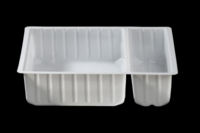 Échantillon de logistique Prime disponible, grossiste OEM/ODM, barquette en plastique PET, 1 gobelet en plastique jetable pour aliments, 140*135*35mm