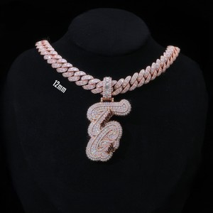 Joyería para Raperos, Colgante Personalizado de Plata de Ley 925 con Moissanita y Perla de Agua Dulce, con Cierre de Corazón en Oro Rosa de Dos Tonos Certificado - Product Image 5