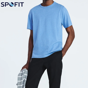 Nouveaux t-shirts pour hommes, style tendance, couleur unie, t-shirt en coton mélangé imprimé sur mesure pour garçons, coupe ample, vêtements décontractés - Product Image 4