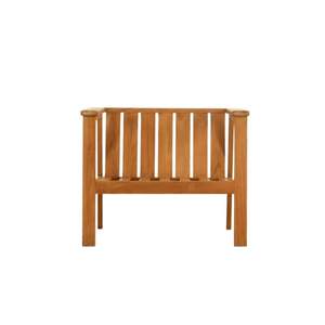 Fauteuil de salon d'extérieur moderne en teck massif, chaise longue de patio, fauteuil de balcon à dossier à lattes, mobilier de jardin - Product Image 6