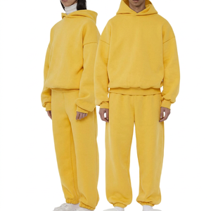 Ensemble de survêtement unisexe en molleton 100 % coton personnalisé pour l'hiver, avec option grandes tailles, pantalon de jogging et sweat à capuche à séchage rapide, marque privée - Product Image 3