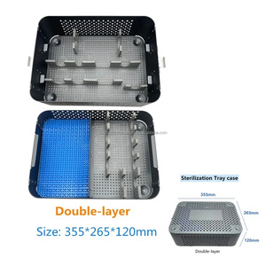 Boîte de Stérilisation en Aluminium de Qualité Supérieure pour Scie à Os Multifonctionnelle, Plateau Stérilisé Simple et Double Couche, Boîte à Double Plateau - Product Image 3