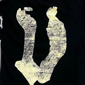 เสื้อยืดแขนยาวผู้ชายทรงโอเวอร์ไซส์ สตรีทแวร์ รักษ์โลก ผ้าฝ้ายเจอร์ซีย์ 100% ป้องกันรอยยับ คอกลม สีดำ สีขาว - Product Image 3
