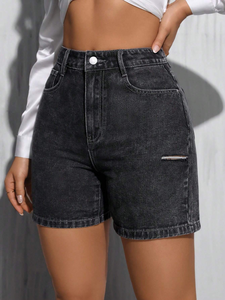 Shorts en jean 0EM 2025 – Jean court baggy de qualité supérieure pour homme avec poches cargo – Prix bas, fabriqué en usine - Product Image 5