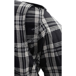Camisa de Franela a Cuadros para Hombre, Estilo Deportivo, Manga Larga, Corte Regular, con Botones, Forro de Aramida, Resistente al Viento, a la Abrasión y Transpirable - Product Image 5