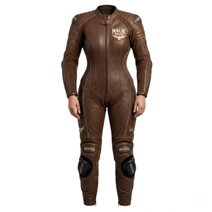 Traje de Motocicleta de Cuero Hecho a Mano para Mujer, Ajuste Personalizado para la Forma Femenina - Product Image 5