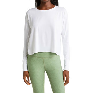 Camiseta informal de alta calidad para mujer, camiseta holgada con cuello redondo, camisa de manga larga transpirable de algodón de primera calidad para mujer - Product Image 1