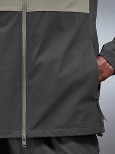 <b>Men's</b> Hooded Color Blocking Windbreaker <b>Jacket</b> Set Casual Outdoor Sportswear Autumn Breathable Polyester Outfit - Product Image 5