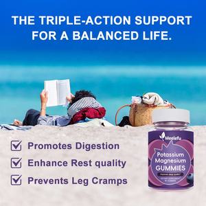 เยลลี่โพแทสเซียมแมกนีเซียมแบบ OEM/ODM ผสมแมกนีเซียมไกลซิเนต แคลเซียม ซิงค์ และวิตามิน สำหรับขาและกล้ามเนื้อ - Product Image 4