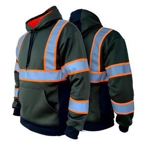 Sudadera de Seguridad Vial de Alta Visibilidad ANSI/EN Clase 3, Económica, con Luces LED Reflectantes, Impermeable, para Invierno - Product Image 1