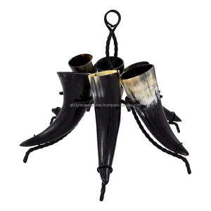 Cuerno para beber vikingo de la mejor calidad, soporte de hierro, Ágata genuina segura para alimentos para cerveza de hidromiel, cuerno para beber - Product Image 2
