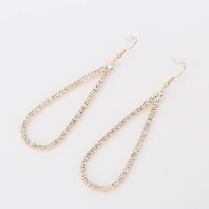 Pendientes Largos de Rodio Plateado con Circonitas y Piedras Preciosas para Mujer, Pendientes de Novia para Boda - Product Image 2