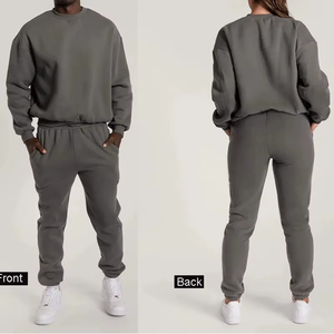 Ensemble de survêtement décontracté pour homme avec logo personnalisé, 2 pièces, léger, pour l'entraînement hivernal et la remise en forme - Product Image 3