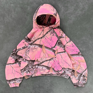 Conjunto Deportivo Personalizado Unisex con Estampado de Camuflaje, 100% Algodón, Felpa Francesa, Grueso, Holgado, Informal, para Otoño, para Hombre - Product Image 2