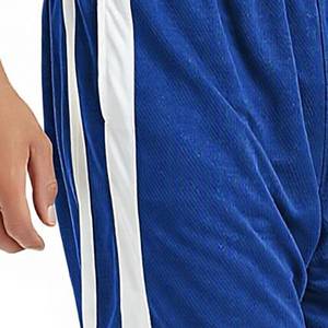 Pantalones Cortos de Baloncesto de Dos Tonos, Malla Azul Rey con Franjas Laterales Blancas, Ropa Deportiva para Hombre, Venta al por Mayor - Product Image 2
