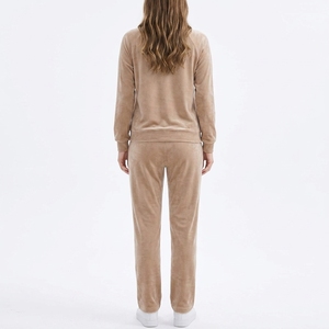 Conjunto Deportivo de Dos Piezas para Mujer, Sudadera Casual de Manga Larga y Pantalones Jogger, para Uso Diario - Product Image 3