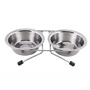 Moderno Comedero para Mascotas de Acero Inoxidable, Plato Redondo para Comida, Ecológico, para Uso en Interiores y Exteriores, Hecho a Mano, de Alta Calidad - Product Image 3