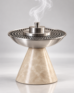 Brûleur à Bakhoor de Luxe en Acier Inoxydable Écologique et Durable avec Bol Jali Arabe, Porte-Encens Moderne pour Oud, Style Moyen-Oriental - Product Image 3