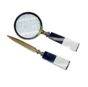 Nuevo diseño 2025 Lupa de aspecto antiguo Buena calidad Artesanía India Venta al por mayor Diseño vintage de metal de color bronce - Product Image 1