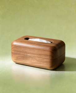 Porte-serviettes en papier en bois minimaliste moderne - Support de rangement robuste pour serviettes de table pour cuisine, salle de bain, table à manger - Product Image 1