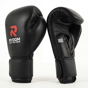 Gants de boxe RYDOM 16oz en cuir à lacets, gants d'entraînement à doigts entiers pour adultes, équipement de frappe en cuir de vachette - Product Image 5