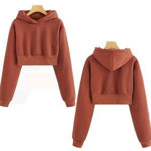Conjunto de Sudadera Corta con Capucha para Mujer, para Entrenamiento de Invierno, con Estampado de Letras Personalizado, Forrada - Product Image 5
