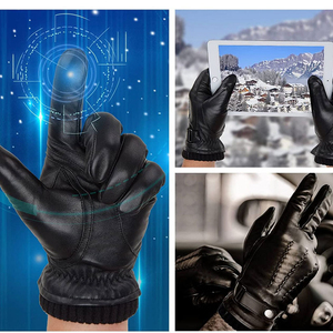 Gants en cuir de qualité supérieure fabriqués en usine, pour hommes et femmes, avec étiquette privée personnalisée. - Product Image 4