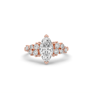 Anillo de Diamante de Laboratorio de Lujo de 1.5 Quilates, Corte Marquesa Brillante, Plata 925, Oro, Diseño Único, Anillo de Bodas, Certificado IGI - Product Image 2