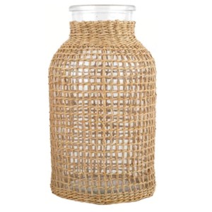 Jarrón de Calabaza de Ratán Hecho a Mano, Maceta Tejida Natural, Jarrón Boho para Mesa de Escritorio, Decoración para Hogar, Hotel, Boda - Product Image 2