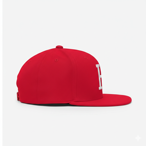 Gorra Snapback Roja de 6 Paneles Personalizada al por Mayor de Fittler Sports, Gorra Hip-Hop Impermeable con Letra H Bordada de Alta Calidad y Visera Plana - Product Image 4