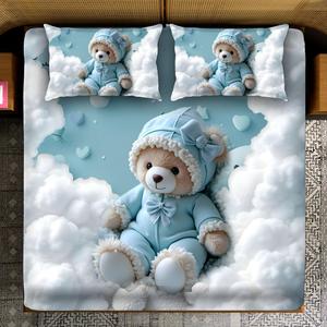 Juego de Fundas de Almohada Modernas Impresas en 7D, Personalizables, Tela de Microfibra de 125 GSM, 300 Hilos, Ecológicas, Duraderas, para Todas las Estaciones - Product Image 1