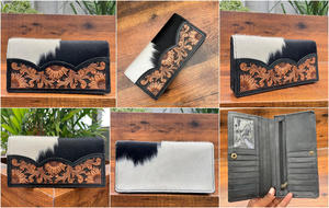 Nuevo bolso de mano de cuero de vaca con herramientas manuales de estilo occidental para mujer, superventas de cuero genuino, tarjetero único, carteras - Product Image 3