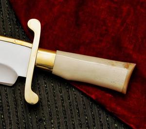 Couteau Bowie industriel sur mesure NM OEM, grand modèle, pour le camping et la chasse en extérieur, lame en acier inoxydable forgée à la main, manche en os coloré - Product Image 4