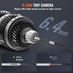 Boroscopio Articolato Bidirezionale con Lente da 0,25 Pollici, Schermo IPS HD da 5 Pollici, Telecamera d'Ispezione Flessibile per Meccanici e Ispezione Auto - Product Image 2