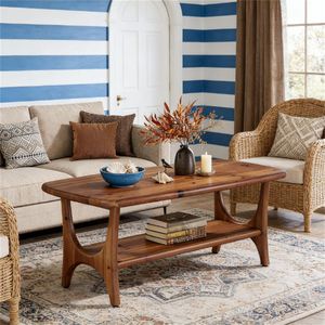 Tavolino da Tè Rettangolare con Spazio di Archiviazione, Utilizzabile come Tavolo Centrale o da Divano - Tavolino da Caffè - Product Image 2