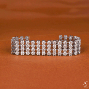 AARVA JEWELS Pulsera de tenis de moissanita con corte brillante y engaste de bisel, plata 925 chapada en rodio, estilo Hip Hop, regalo de lujo para mujer - Product Image 4