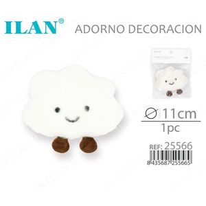 Decorazione a Forma di Nuvola Ilan 11cm in Peluche per Arredamento Casa - Product Image 3