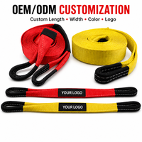 Sangle de remorquage en polyester robuste pour le sauvetage de véhicules, sangle de récupération pour 4x4, SUV, Jeep, camion, VTT, UTV, tout-terrain, boue, sable, sentier