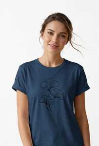เสื้อยืดผู้หญิงฤดูร้อน สีกรมท่า ผ้าโพลีเอสเตอร์นุ่ม สวมใส่สบาย แขนสั้น ระบายอากาศได้ดี คุณภาพสูง ปรับแต่งได้ คอกลม น้ำหนักเบา เหมือนผ้าไหม - Product Image 6