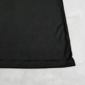 T-shirt noir uni pour homme, manches courtes, col rond, basique, en coton doux, pour l'été, décontracté, commande en gros, prix bas - Product Image 6
