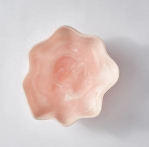 Bol à salade en résine de style nordique fait à la main, sculpture de fruits, décoration de la maison, cadeau, motif de fleurs mélangées, antique - Product Image 3