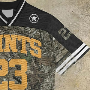 Saints 23 Camouflage Jersey T-shirt en polyester respirant à manches courtes et col en V pour hommes - Product Image 5